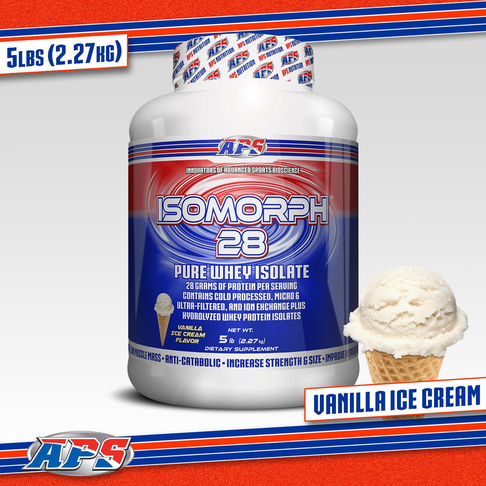 APS Nutrition Isomorph 28 nutrition facts panel helps compare protein quality at a glance.