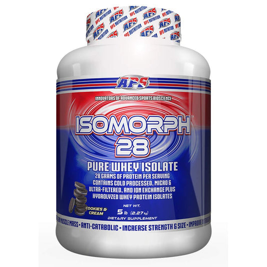 APS Nutrition Isomorph 28 protein powder tub with 28g protein per scoop.