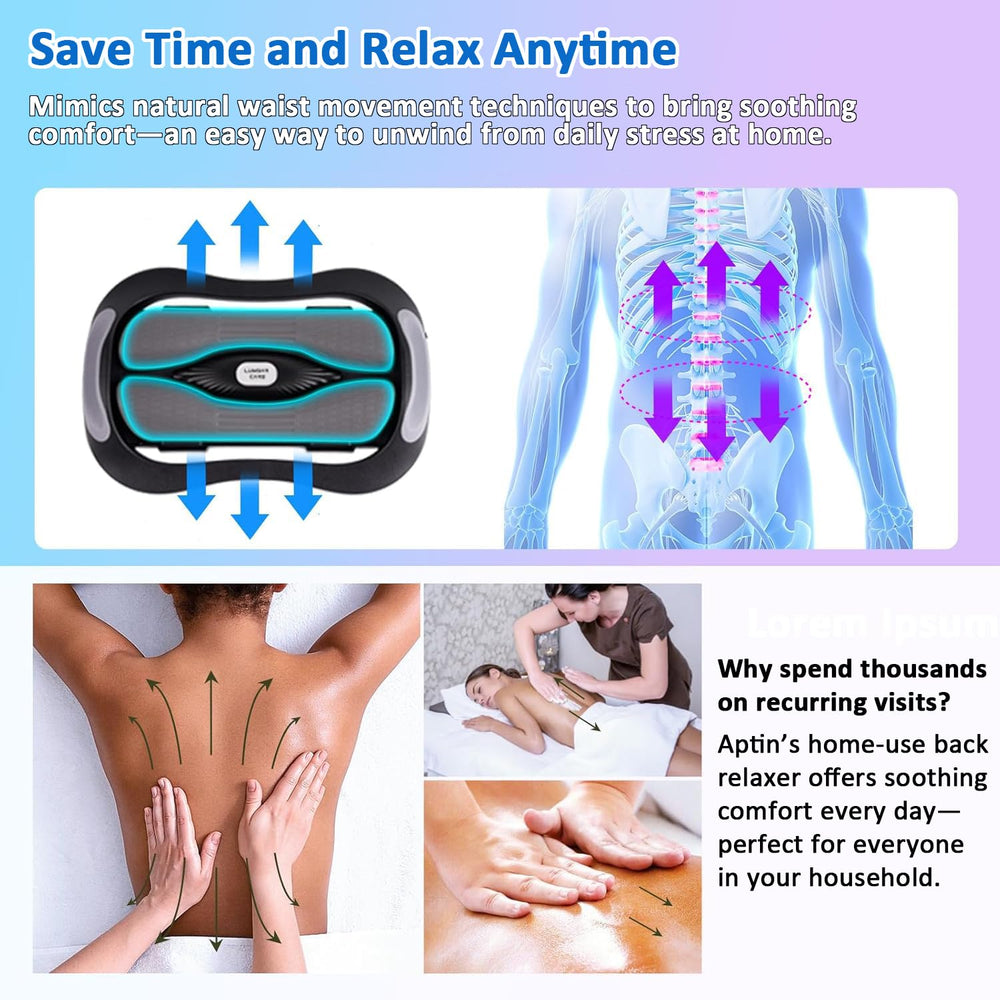Aptin massager emits a soft glow to create a calming ambience during cooldown.