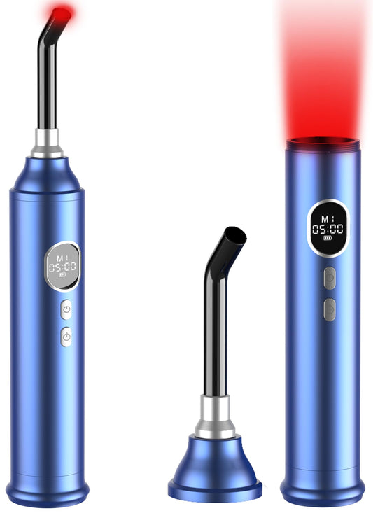 Aptoyu red light therapy device with nozzle for facial treatment and targeted glow support.