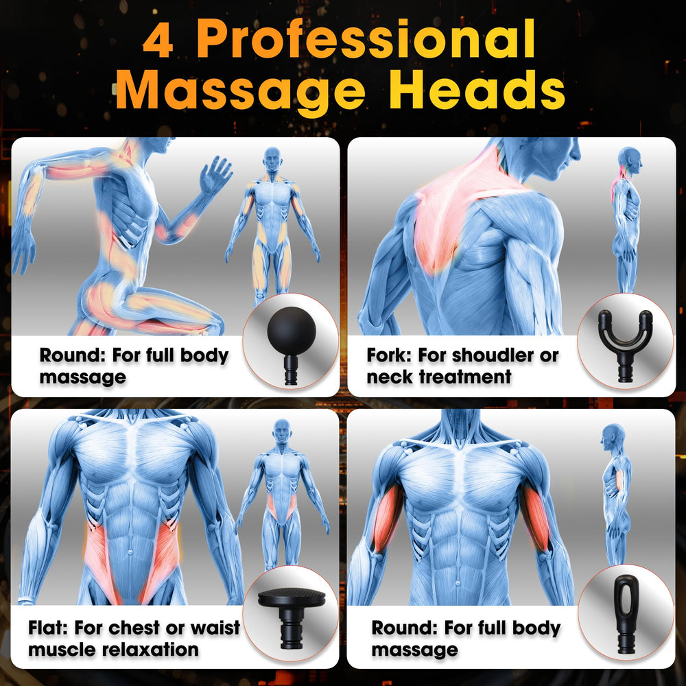 APXPF massage gun features Type-C fast charging for quick recharge.