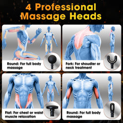 APXPF massage gun features Type-C fast charging for quick recharge.