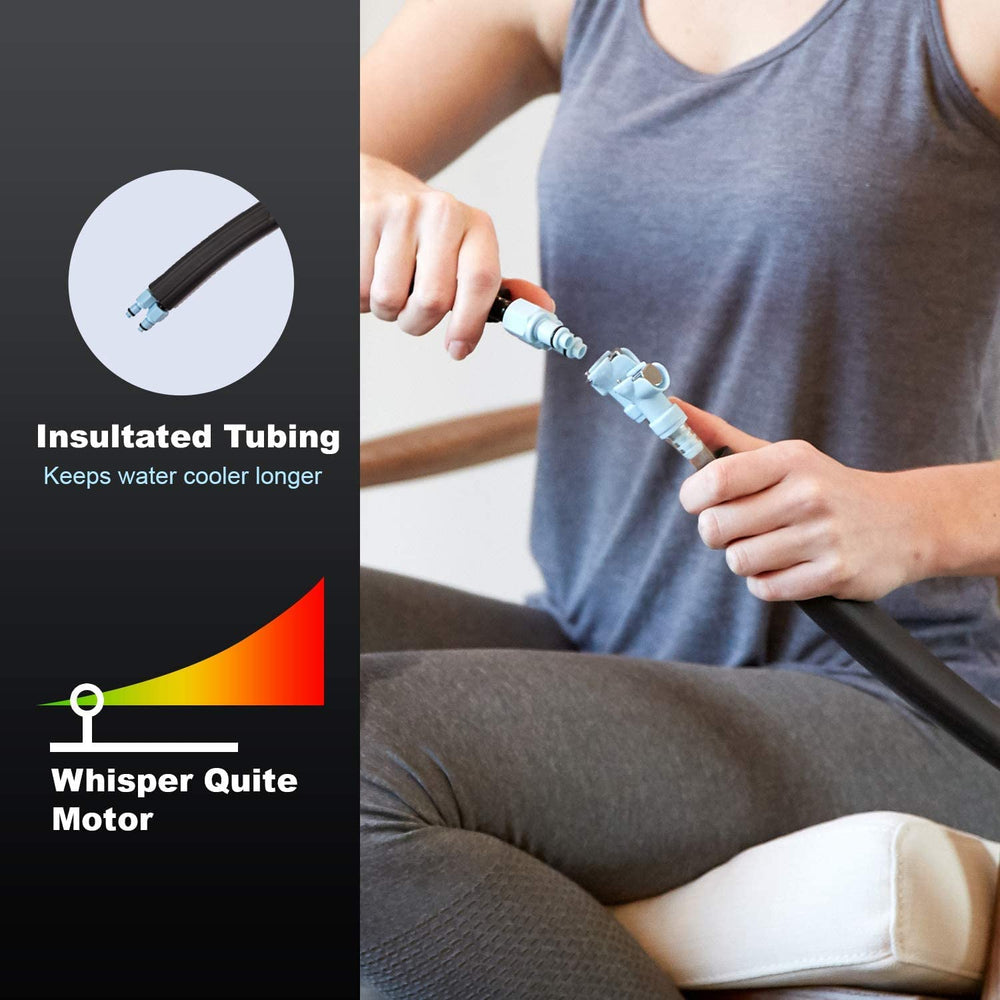 Aqua Relief back pad attachment for targeted relief on hips, knees, or shoulders.