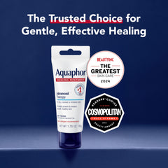 Aquaphor Healing Ointment applied to lips for daily moisture.