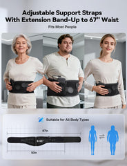 Arace secure Velcro strap ensures stable wrap around the torso
