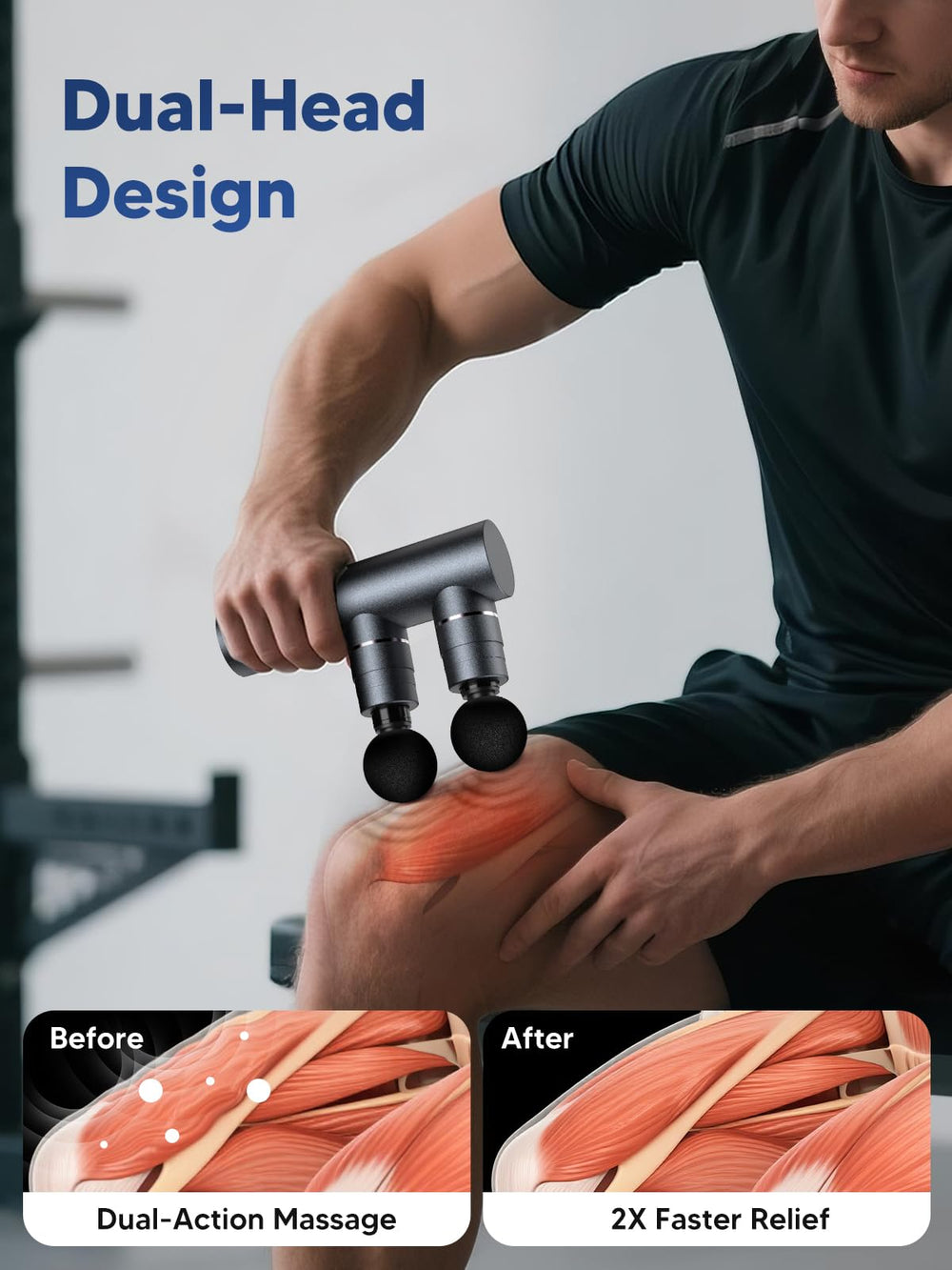 arboleaf massage gun auto-adjusts speed by pressure for personalization