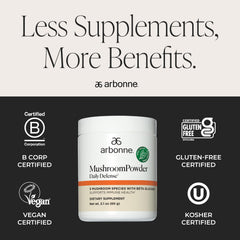 Arbonne Daily Defense powder stirred into oatmeal for a gentle daily wellness ritual