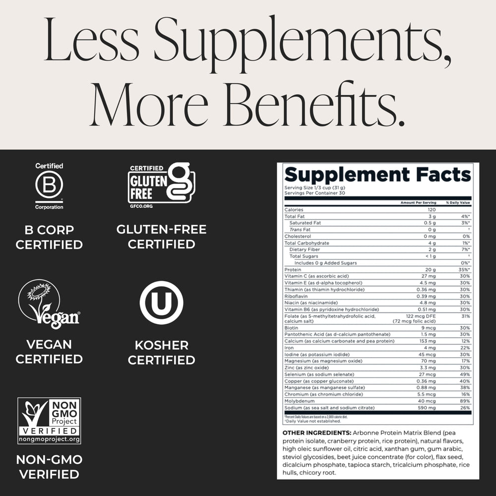 Arbonne FeelFit plant-based protein powder with vitamin blend for daily wellness