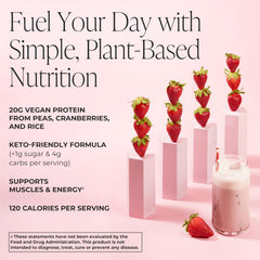 Arbonne FeelFit strawberry shake in glass for dairy free post workout boost