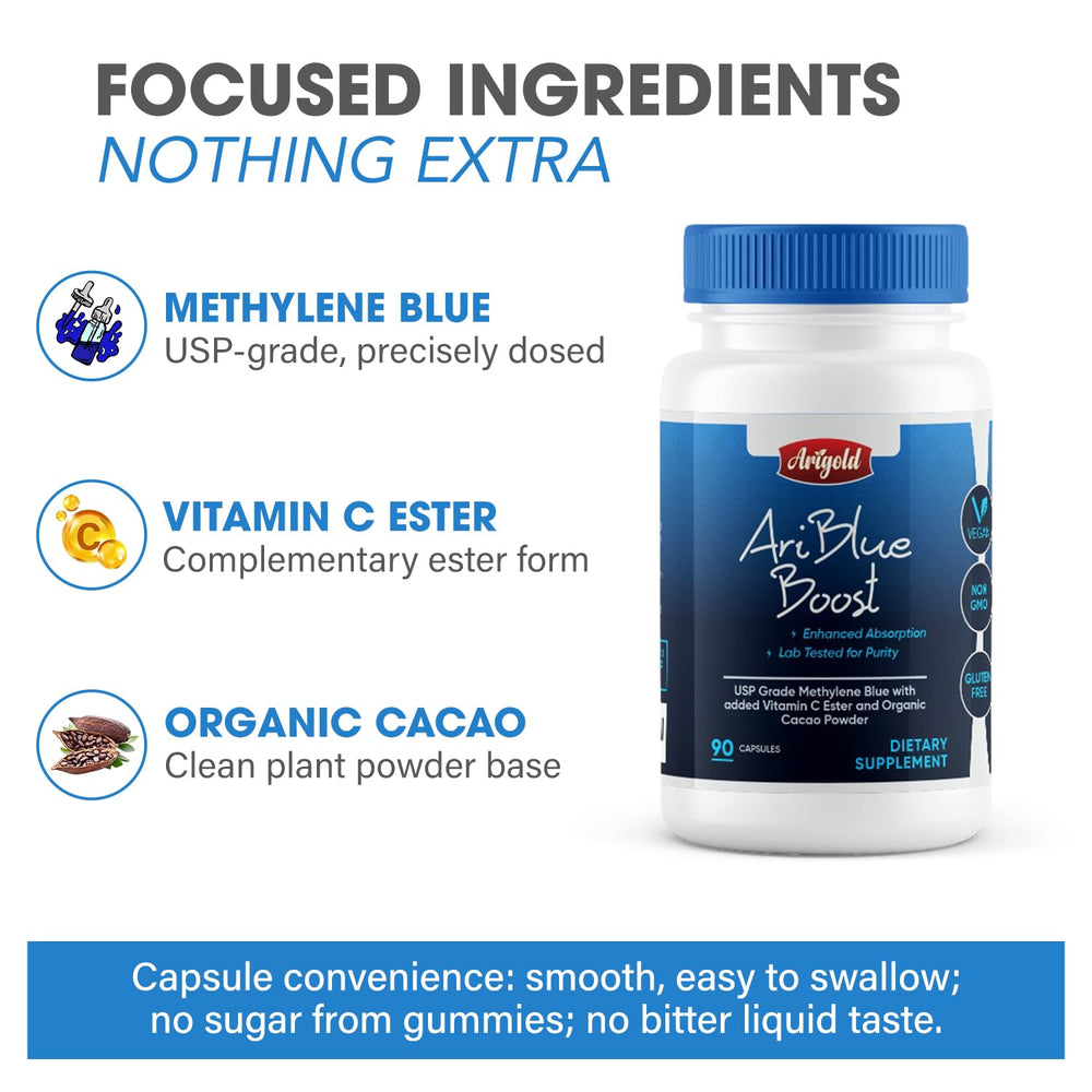 Arigold Made in USA bottle underscores reliable manufacturing standards