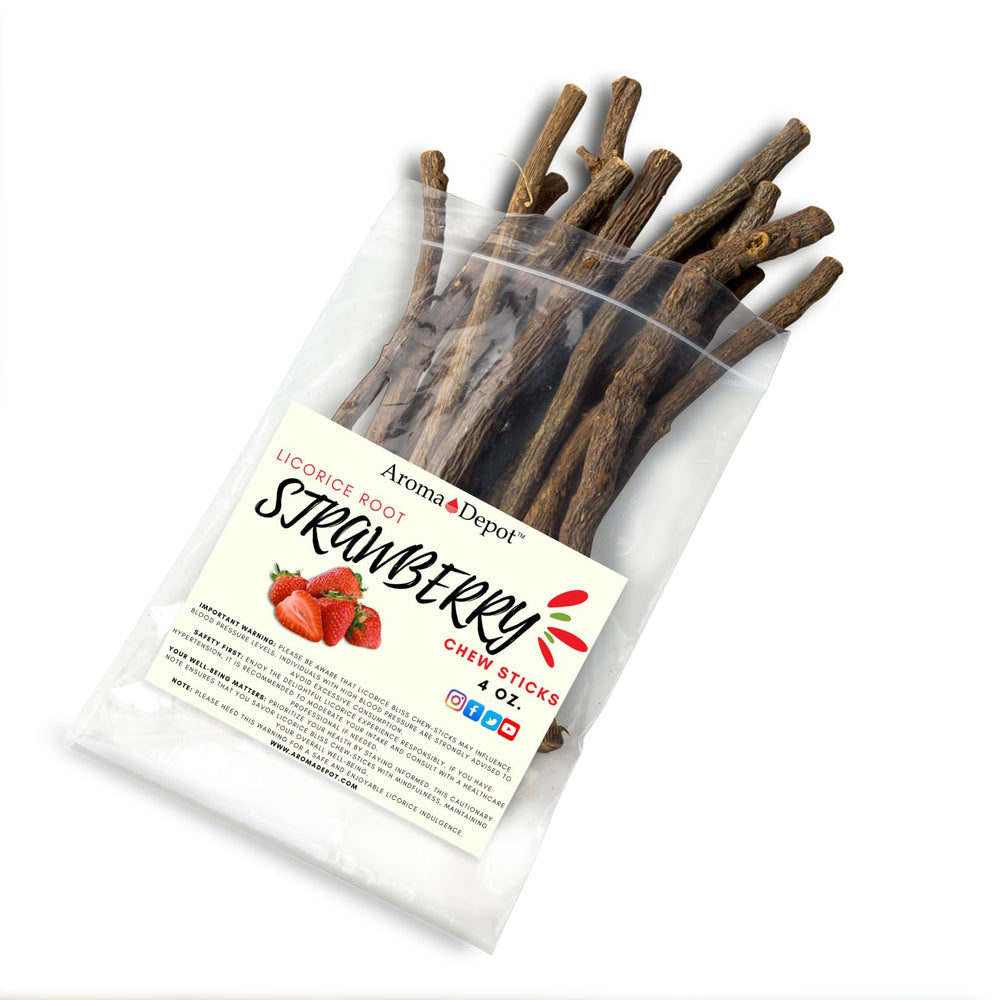 Aroma Depot strawberry licorice chew stick for a refreshing taste.