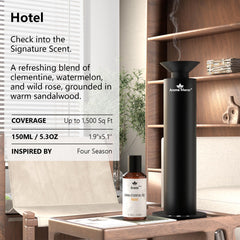 Aroma Manor Hotel Diffuser Oil mist diffusion shows quick aroma spread across a room.