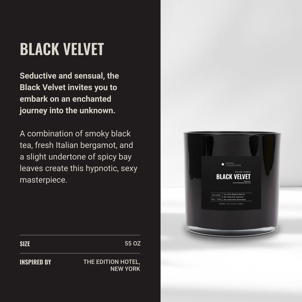 Aroma360 Black Velvet Candle top notes of lemon and bergamot near the wick.