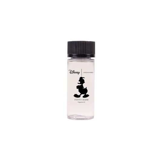 Aroma360 Disney Feisty Charm oil blend bottle for long-lasting home fragrance.