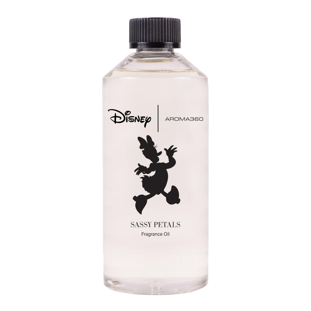 Aroma360 Daisy Duck Sassy Petals bottle elevates spaces with bold floral energy.