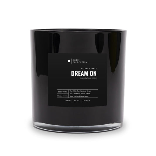 Aroma360 Dream On Deluxe candle front view, hotel-style ambiance at home