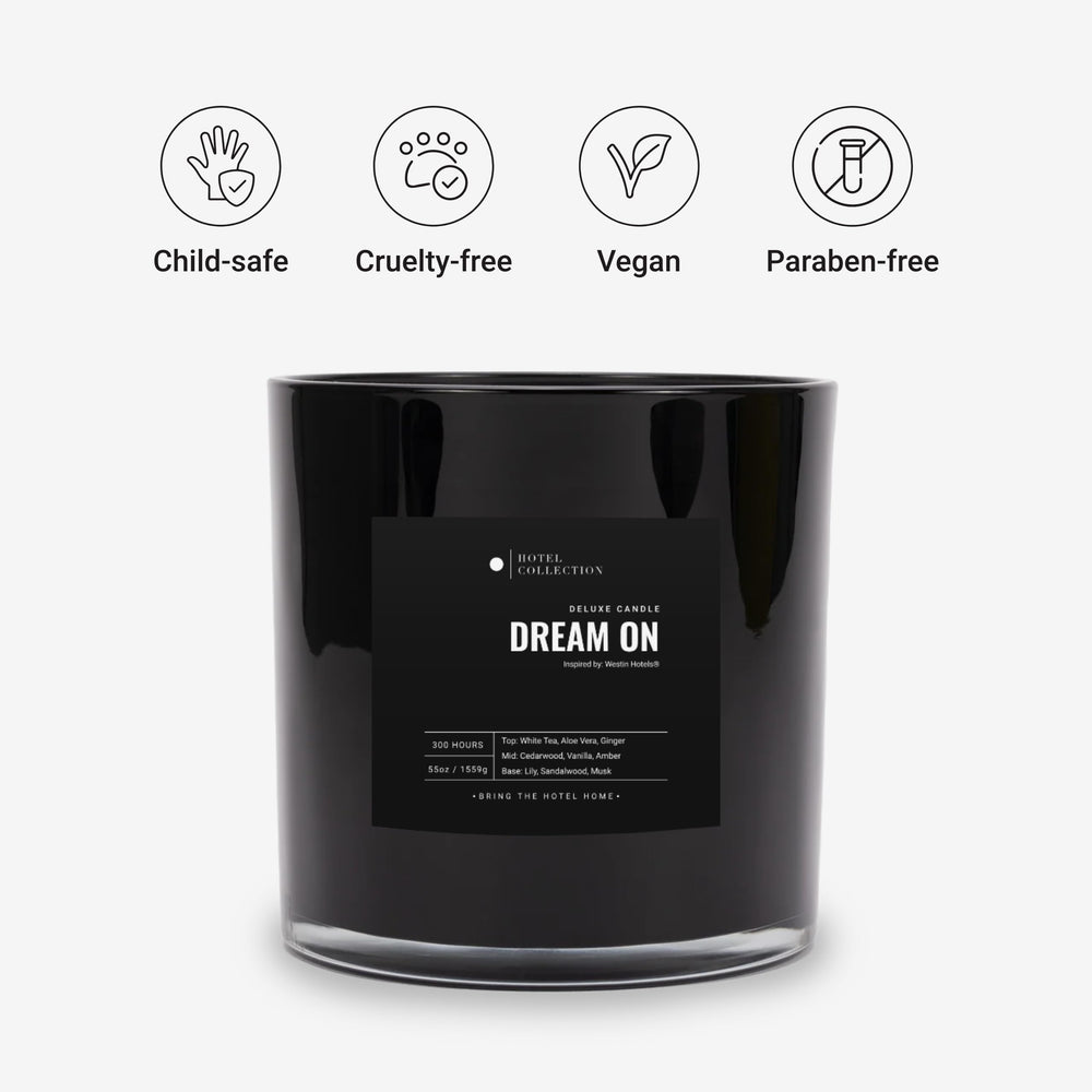 Aroma360 Dream On Deluxe candle wax closeup, cruelty-free formula for clean burn