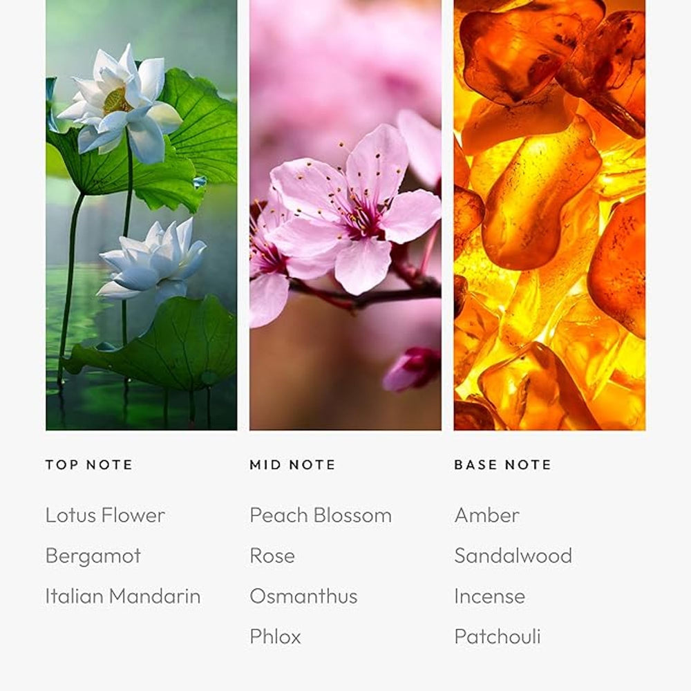 Aroma360 fragrance oil Peach Blossom note creates soothing floral atmosphere for bedrooms