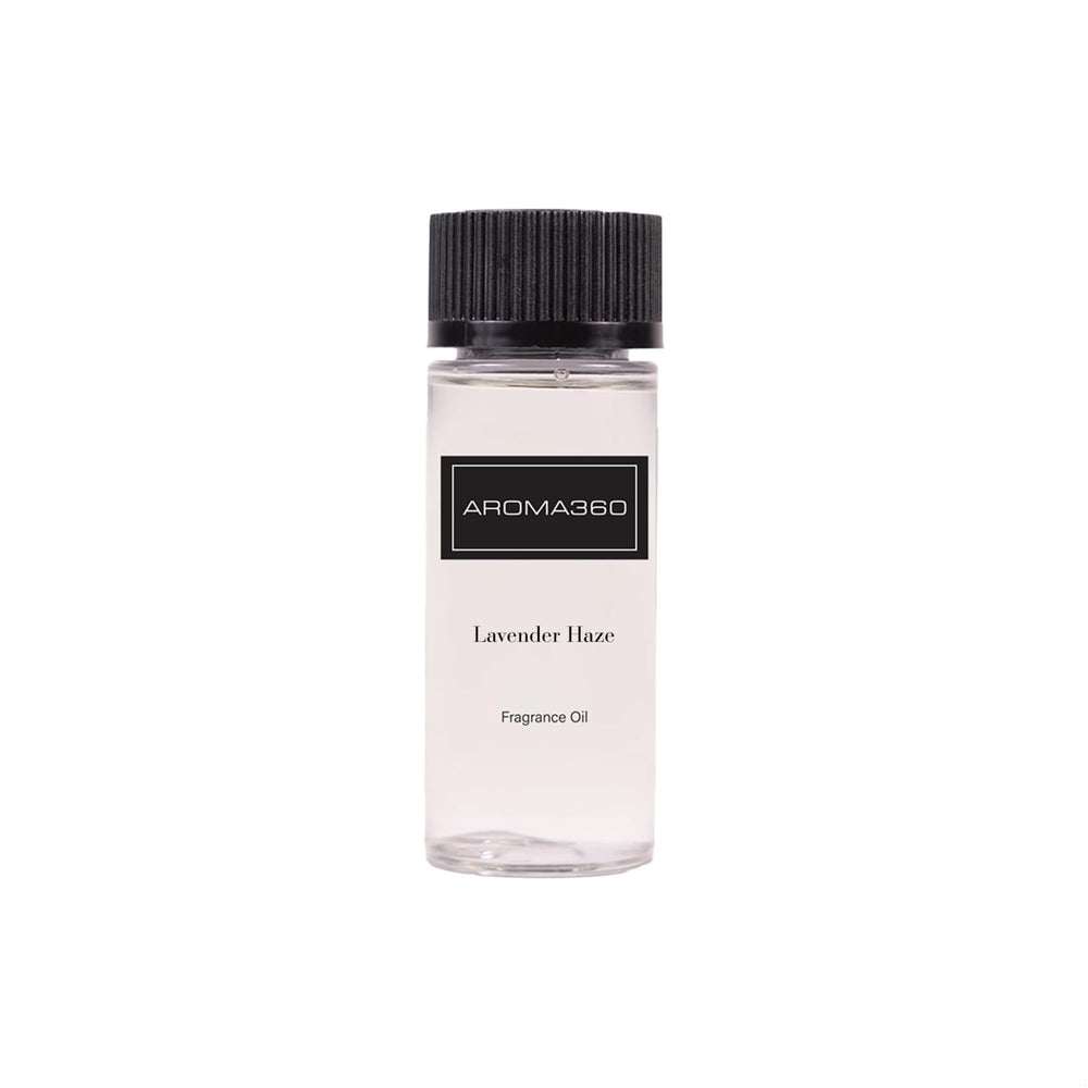 Aroma360 Lavender Haze bottle for a tranquil, spa-like mood at home.