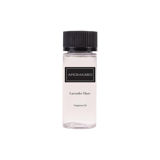 Aroma360 Lavender Haze bottle for a tranquil, spa-like mood at home.