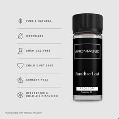 Aroma360 Paradise Lost Pro Pod diffuser in use delivering long-lasting fragrance.