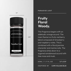 Aroma360 Paradise Lost Pro Pod packaging highlights vegan, cruelty-free oils.