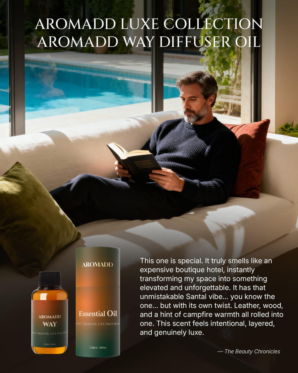 AROMADD Way Diffuser Oil diffuser setup demonstrates versatile diffusion