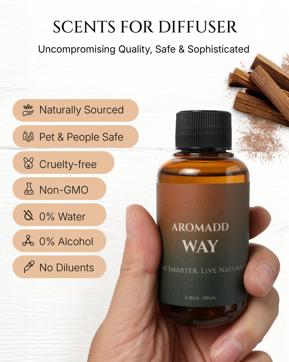 AROMADD Way Diffuser Oil luxury-inspired scene evokes hotel serenity