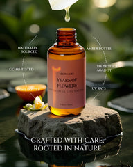 Aromadd Years of Flowers bottle pour action showing easy, steady fragrance release