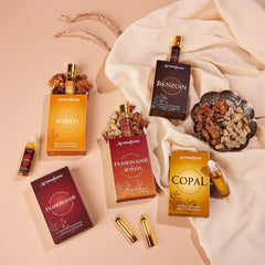 Aromafume Spiritual Awareness frankincense-myrra roll-on bottle for spiritual practice.