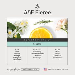 AROMAPLAN Fierce-inspired diffuser oil ideal for home or hotel diffusion.