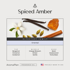 AROMAPLAN Orange Blossom Amber Vanilla diffusing for a sophisticated home ambiance.