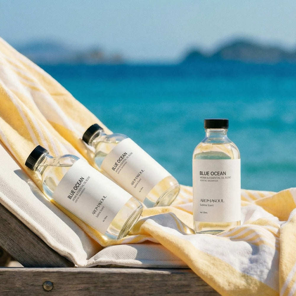 AROMASOUL Blue Ocean diffuser oil hotel-diffuser-system demonstrates premium scenting setup