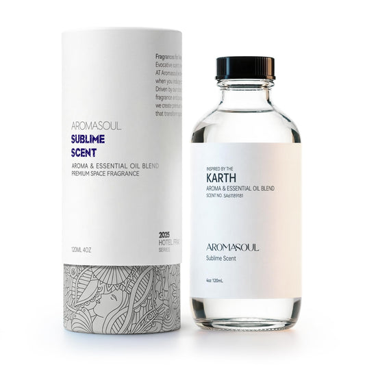 AROMASOUL Karth diffuser bottle for premium hotel ambience.