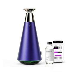AROMASOUL waterless diffuser start kit showcases sleek alloy design for elegant rooms.