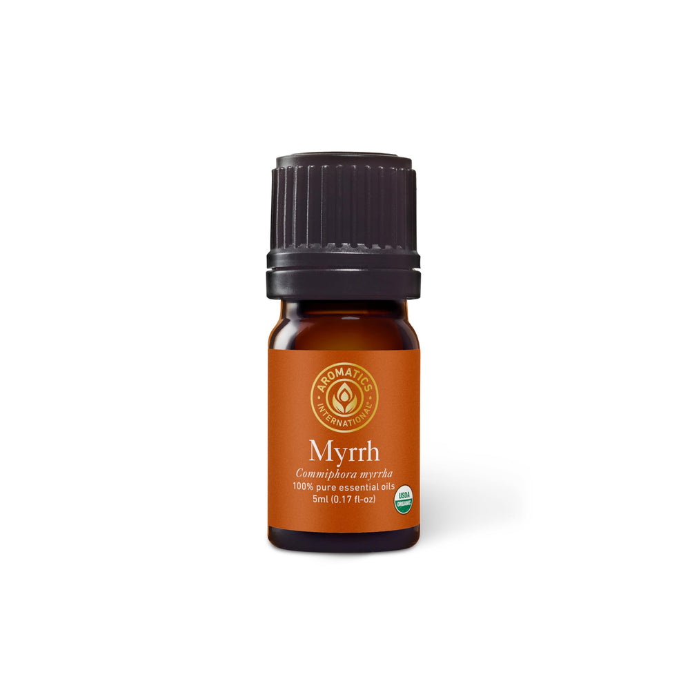 Aromatics International Myrrh oil 5ml bottle pour for diffusion with resinous depth