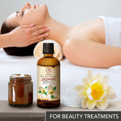 AROMATIKA Jasmine Essential Oil bath oil creates luxurious, relaxing soak.