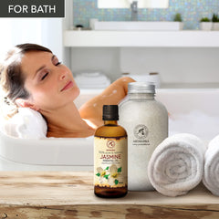 AROMATIKA Jasmine Essential Oil hair care promotes shine and counters dryness.