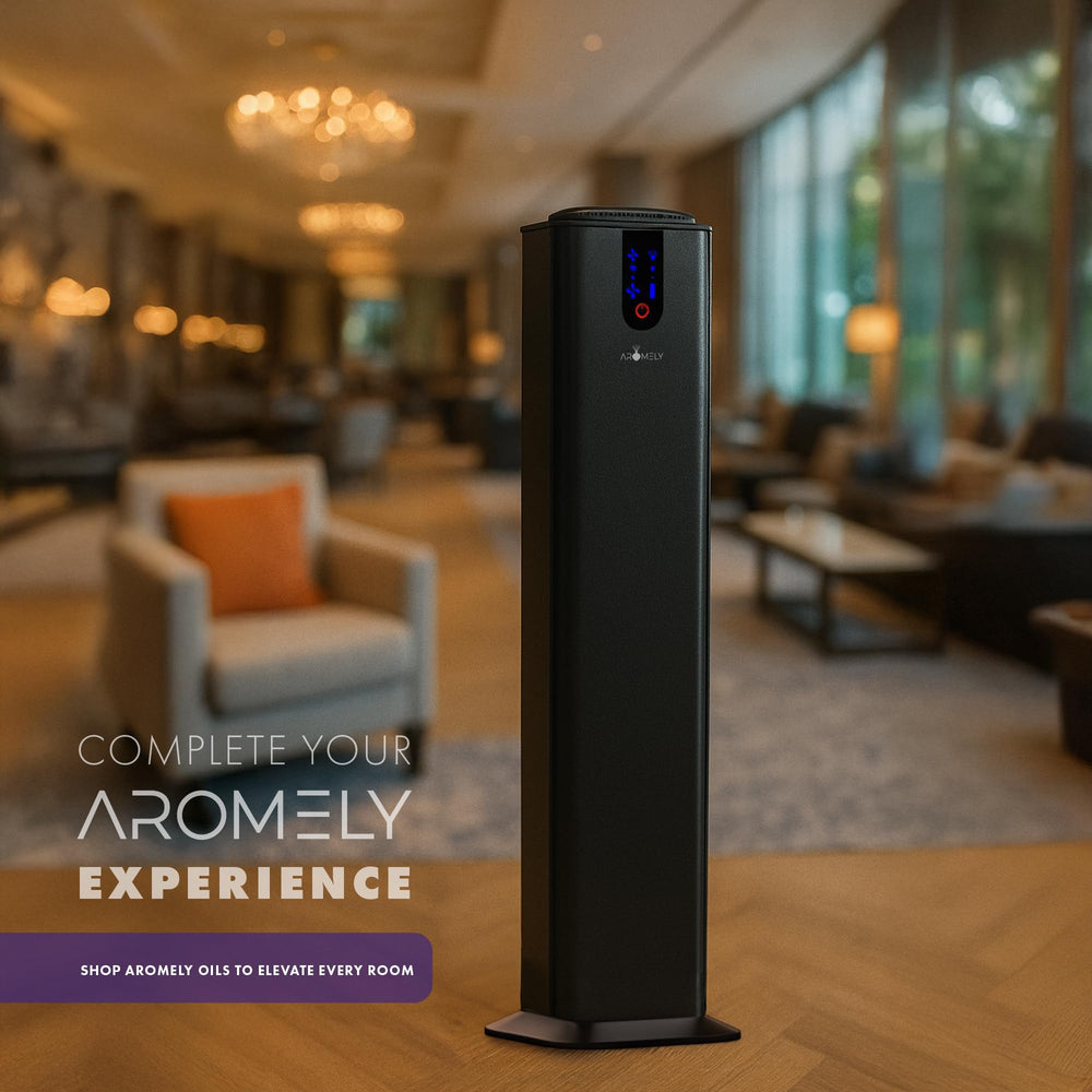 Aromely diffuser setup is easy for two-story homes and open-plan spaces.