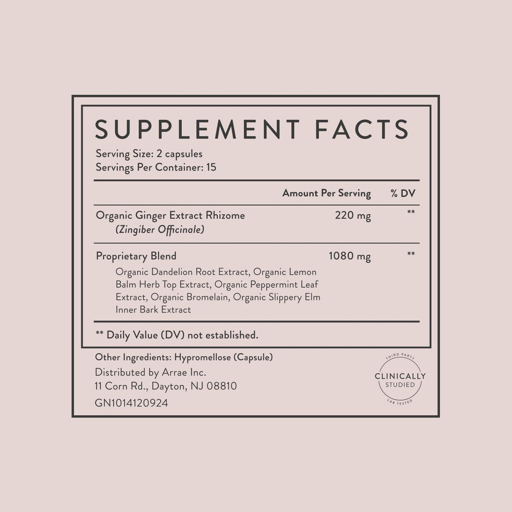 Arrae digestive system diagram illustrating enzyme support.