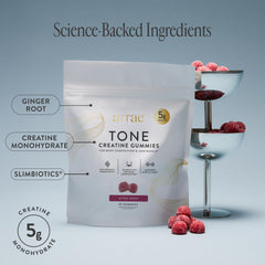 Arrae Tone gummies close-up showing texture and color.