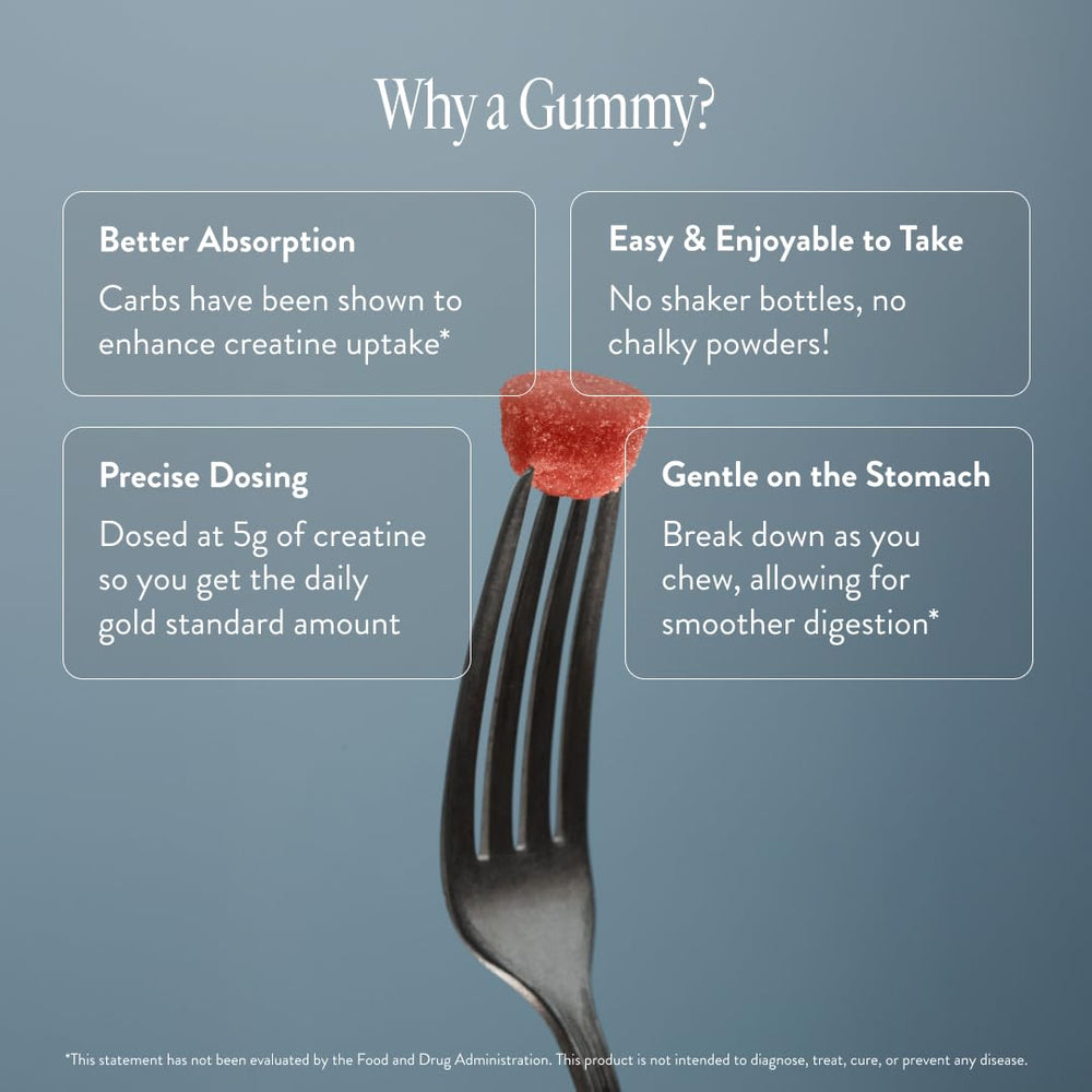 Arrae Tone Gummies in hand, convenient creatine for busy schedules.