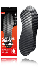 ARRIS carbon fiber insole packaging shows compact, travel-friendly design.