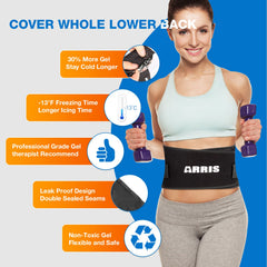 ARRIS ergonomic back contour design supports lower back.