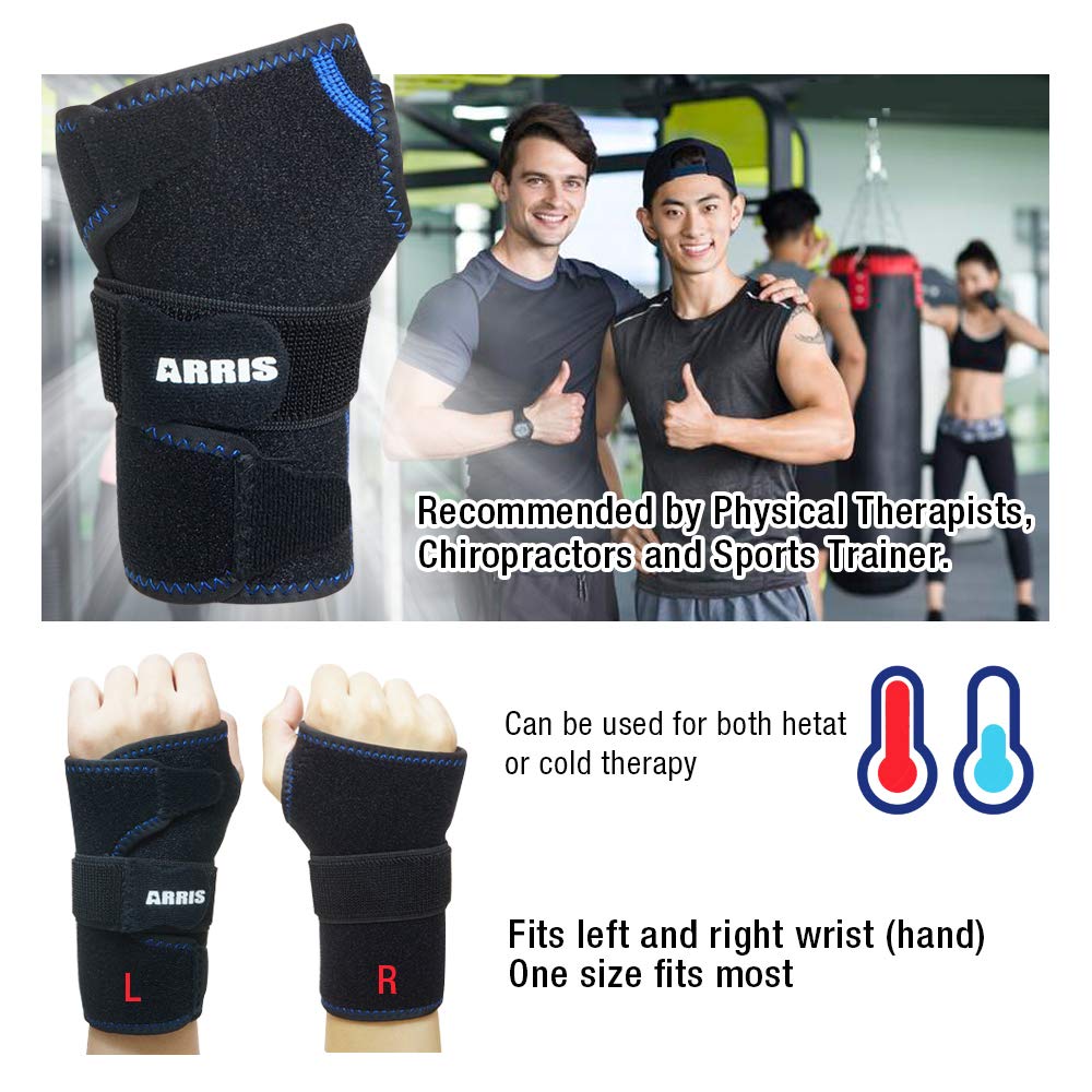 ARRIS wrist wrap designed to fit XS to XXL for versatile sizing