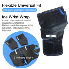 ARRIS wrap with two gel packs ready for reuse and leak-free cooling