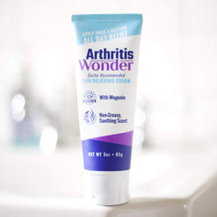 Arthritis Wonder label highlights made in USA and FDA-compliant formula.