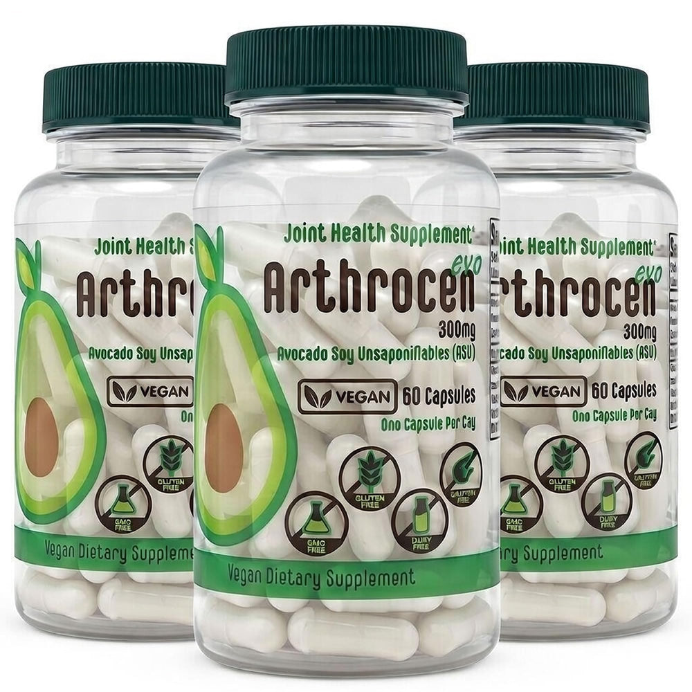 Arthrocen EVO ASU 300mg bottle for plant-based joint comfort on daily use