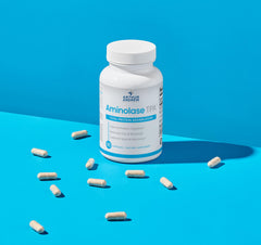 Digestive enzyme close-up demonstrates acid-stable protease supporting digestion.