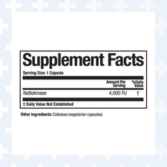 Nattovena capsule close-up highlights 4,000 FU potency for potential fibrin management.